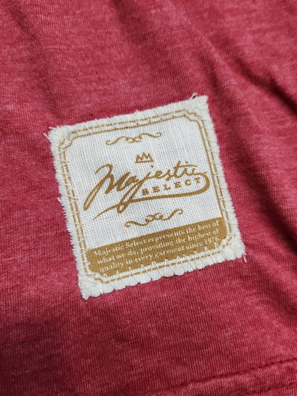 Majestic Philadelphia Phillies T Shirt M Cotton Graphic Tee Red Heather 127 - Picture 10 of 10